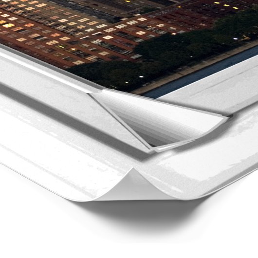 ブラインド付きニューフェイクヨークのスカイラインウィンドウビュー ポスター (角)