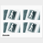 ブラインド標識デザイン 長方形シール (シート)