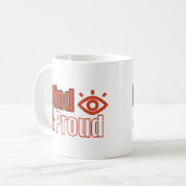 ブラインド誇りを持ったと コーヒーマグカップ (正面左)