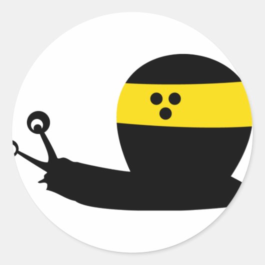 ブラインド・カタツムリのアイコン ラウンドシール (正面)