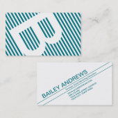 ブラインド（青） 名刺 (正面/裏面)