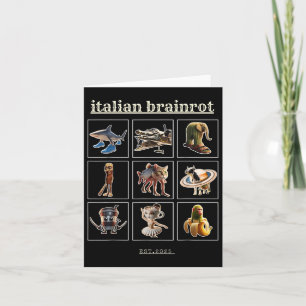 ブラインロイタリアンット文字ミームジェンZフーおもしろいモ カード