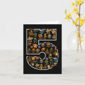 ブラインロイタリアンット誕生日5歳ミーム5thキッズボーイズ カード (黄色い花)