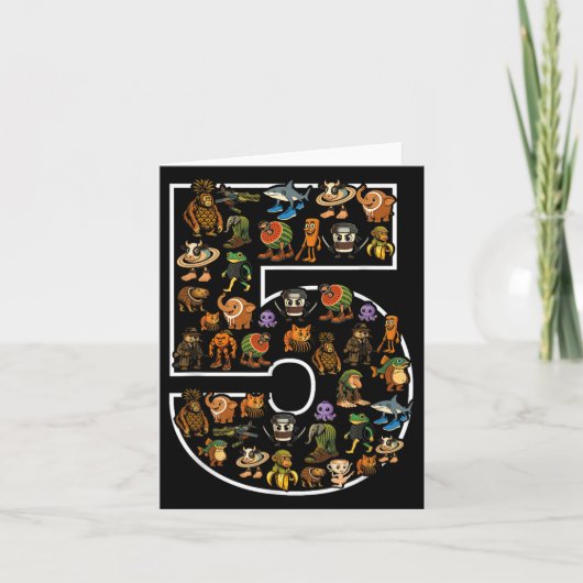 ブラインロイタリアンット誕生日5歳ミーム5thキッズボーイズ カード (正面)