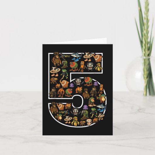 ブラインロイタリアンット誕生日5歳ミーム5thキッズボーイズ カード (正面)