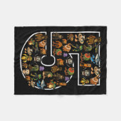 ブラインロイタリアンット誕生日5歳ミーム5thキッズボーイズ フリースブランケット (正面(横))