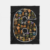 ブラインロイタリアンット誕生日6歳ミーム6thキッズボーイズ フリースブランケット (正面)