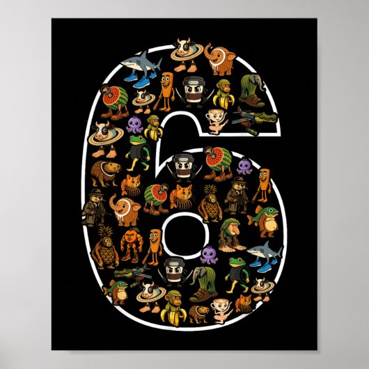 ブラインロイタリアンット誕生日6歳ミーム6thキッズボーイズ ポスター (正面)