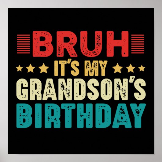 ブライ私の孫の誕生日ヴィンテージ おもしろい ポスター (正面)