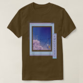 ブラウザ桜かわいいアニメ日本のVAPORWAVE NIGHT Tシャツ (デザイン正面)