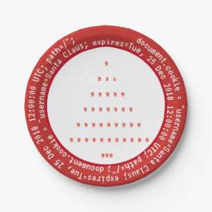 ブラウザCookie for Santa Christmasプレート ペーパープレート
