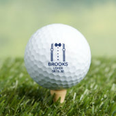 ブラウスタイとサスペンダーの花婿介添人ギフト ゴルフボール (インサイチュ 木)
