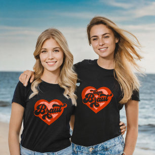 ブラウットウントチームブラウバチェロレッテレトロヘルツ Tシャツ