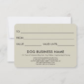 ブラウドッググルーミングペット獣医の搭乗証明書 (裏面)