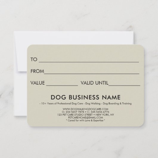 ブラウドッググルーミングペット獣医の搭乗証明書 (裏面)