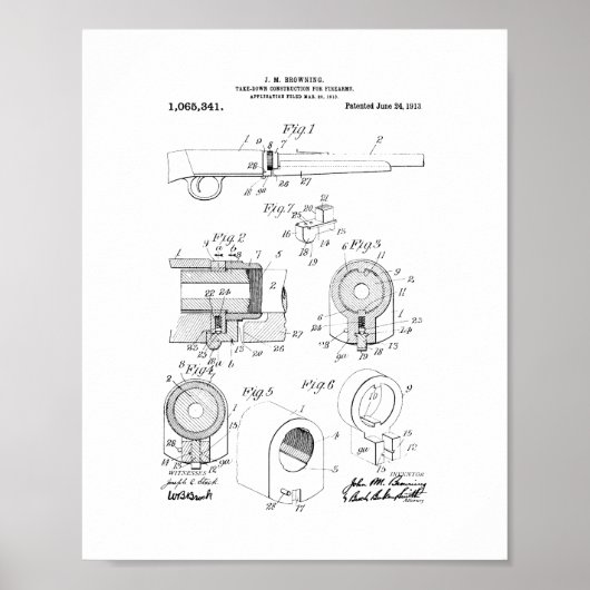 ブラウニング22セミオートライフルとレミントンのモデル24 ポスター (正面)