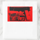 ブラウニングHI-Power 長方形シール (バッグ)