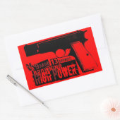 ブラウニングHI-Power 長方形シール (封筒)