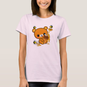 ブラウニーくまの蜂蜜のアイスクリームコーン Tシャツ