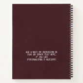 ブラウニーとその他のパーソナライズされたレシピ本 ノートブック (裏面)