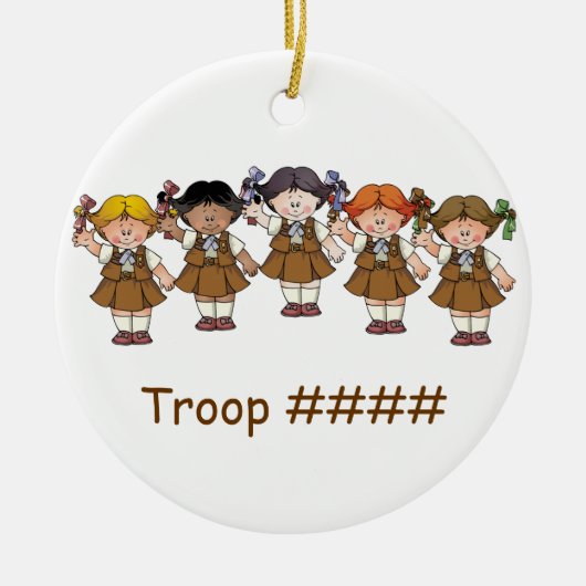 ブラウニーのグループ セラミックオーナメント (正面)