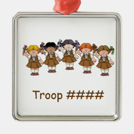 ブラウニーのグループ メタルオーナメント