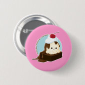 ブラウニーのサンデー 缶バッジ (正面&裏面)