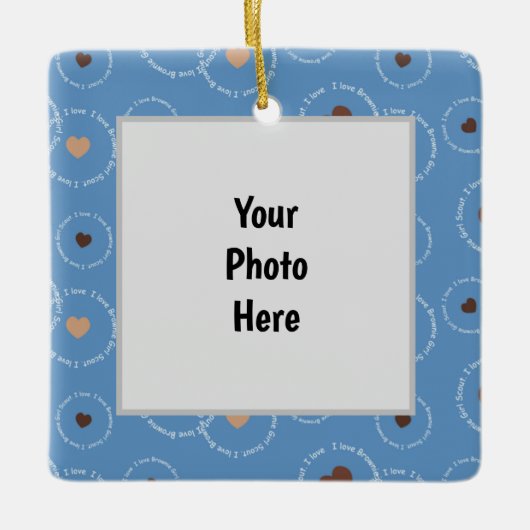 ブラウニーのスカウトのクリスマス飾り セラミックオーナメント (正面)