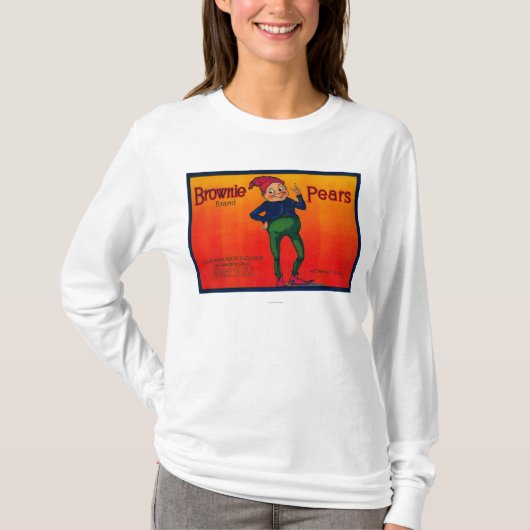 ブラウニーのナシの木枠のラベル Tシャツ (正面)