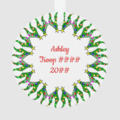 ブラウニーのブルネットの木のリース オーナメント (裏面)