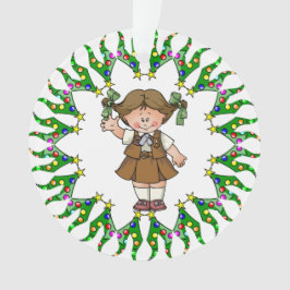 ブラウニーのブルネットの木のリース オーナメント