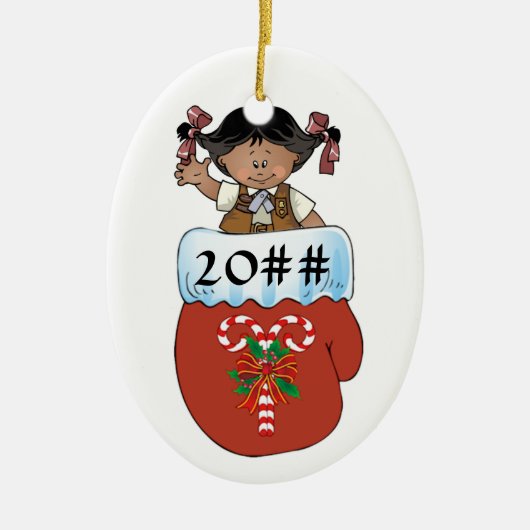 ブラウニーのミトンの暗闇の皮 セラミックオーナメント (正面)