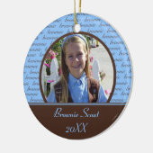 ブラウニーの偵察者の写真のオーナメント セラミックオーナメント (左)