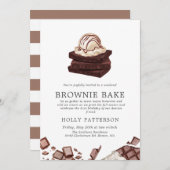ブラウニーの祭典 | 焼き菓子好きが集まる 招待状 (正面/裏面)