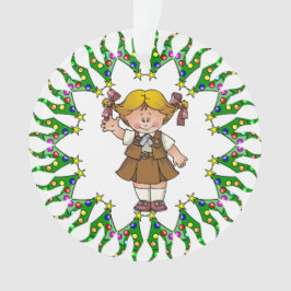 ブラウニーの金髪の木のリース オーナメント
