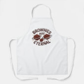 ブラウニーは永遠である – チョコレート愛好家デザイン エプロン (正面)