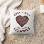 ブラウニーを愛しているだけの女の子 クッション (ブランケット)