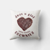 ブラウニーを愛しているだけの女の子 クッション (裏面)