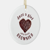 ブラウニーを愛しているだけの女の子 セラミックオーナメント (右)