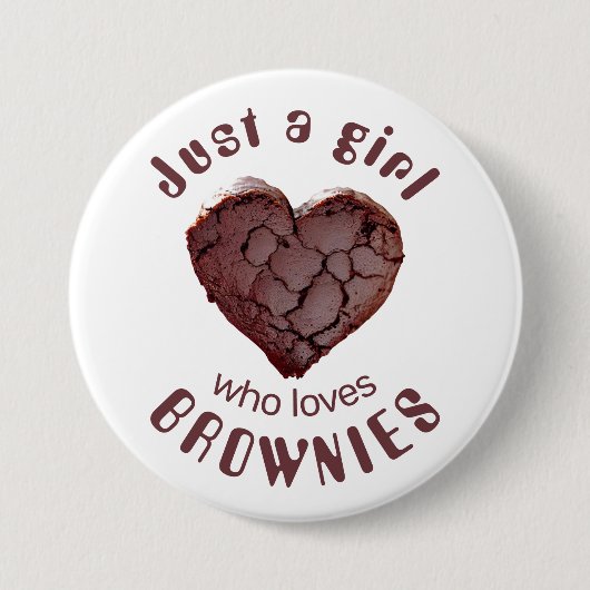 ブラウニーを愛しているだけの女の子 缶バッジ (正面)