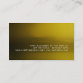 ブラウニーイエロー抽象芸術コンサルタント名刺 名刺 (裏面)