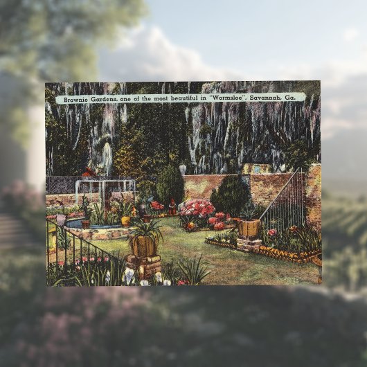 ブラウニーガーデンズワームズローサバンナGAレトロ ポストカード