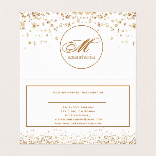 ブラウニーガーリーズグリタリーラグジュアリーモノグラムサロン 名刺 (内部フラット)