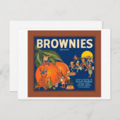 ブラウニーズブランドヴィンテージフルーツ箱ラベル ポストカード (正面/裏面)