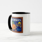 ブラウニーズブランド柑橘類クレートラベル マグカップ (正面左)