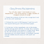 ブラウニーミックス自家製DIYクリスマスプレゼントのラベル 名刺 (内部フラット)