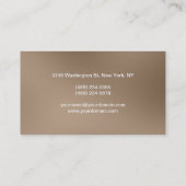 ブラウニーメイクアップアーティストスクリプトビジネスカード 名刺 (裏面)