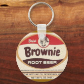 ブラウニールートビールキーチェーン キーホルダー (正面)