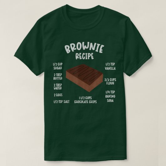 ブラウニーレシピクリスマスベーキング Tシャツ (デザイン正面)