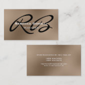 ブラウニー白黒モノグラム管理者の名刺 名刺 (正面/裏面)